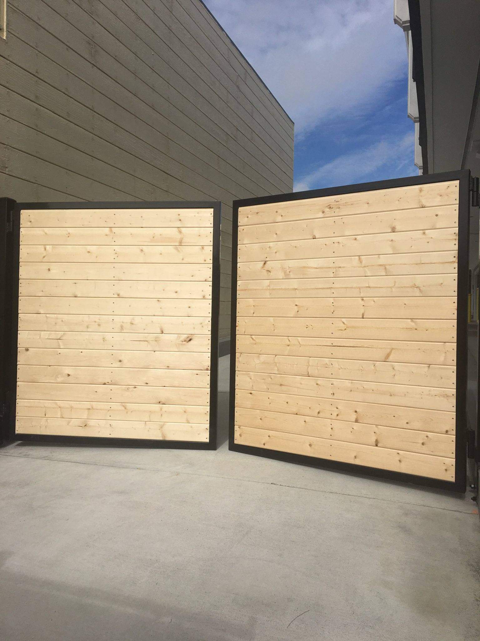 Wood Automatic Driveway Gate