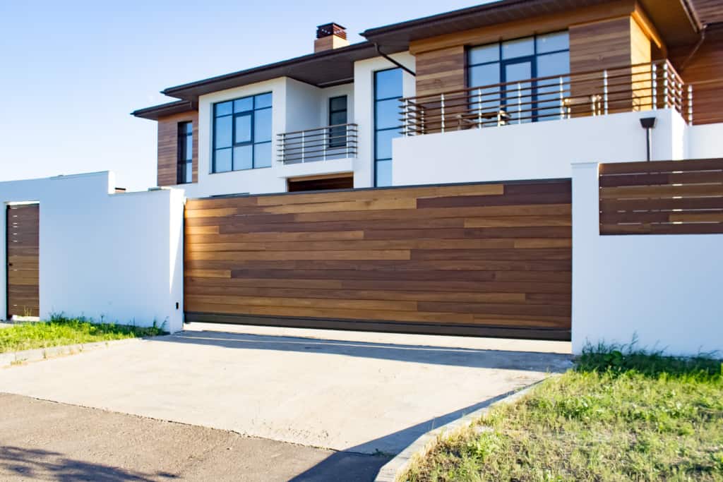wood & iron gates driveway gate